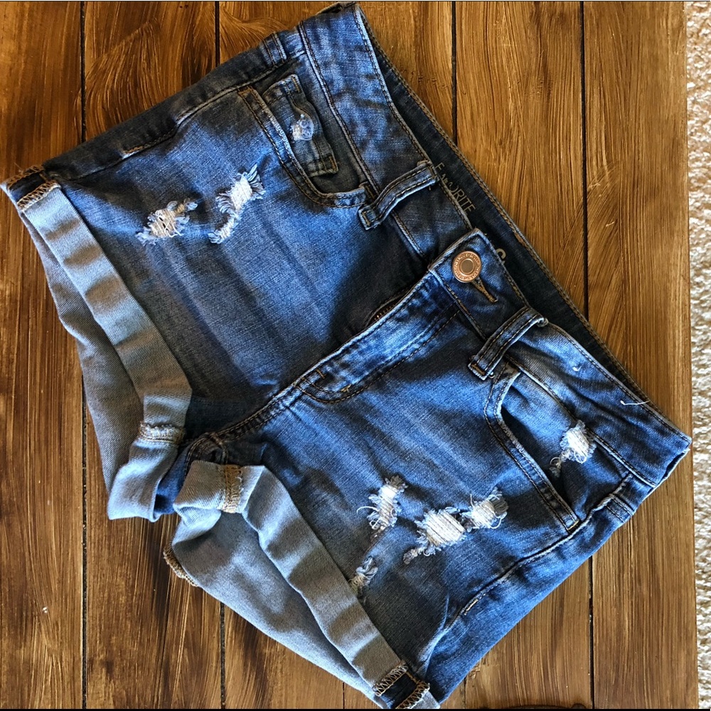 JUNIORS So low rise shortie, ripped jean shorts